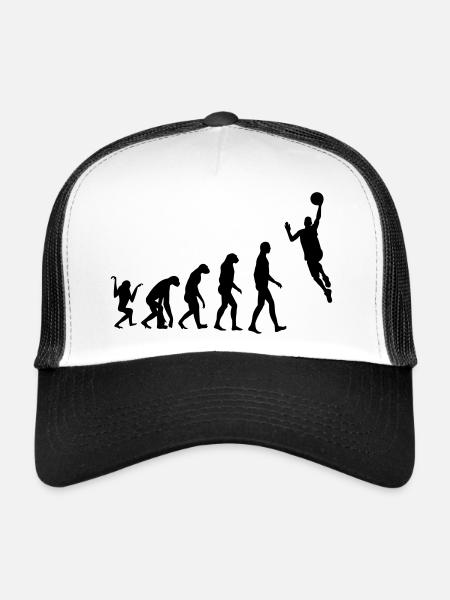 Basketball - Basket Ball - Game - Sport - Player - Casquette trucker  - blanc/noir - Devant