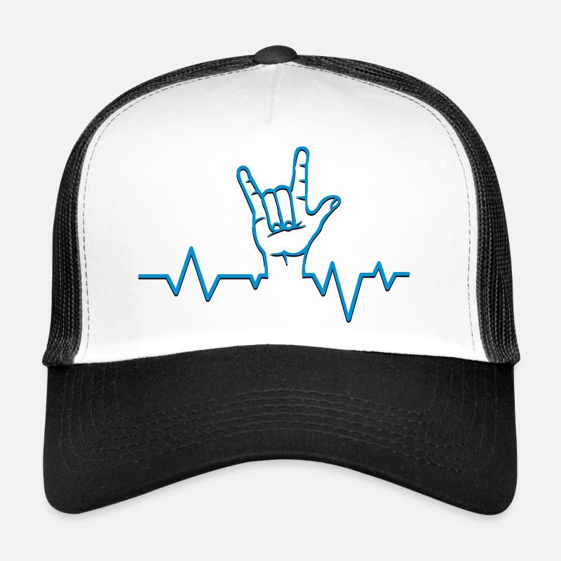 rocking_beat_02 - Trucker Cap - Weiß/Schwarz