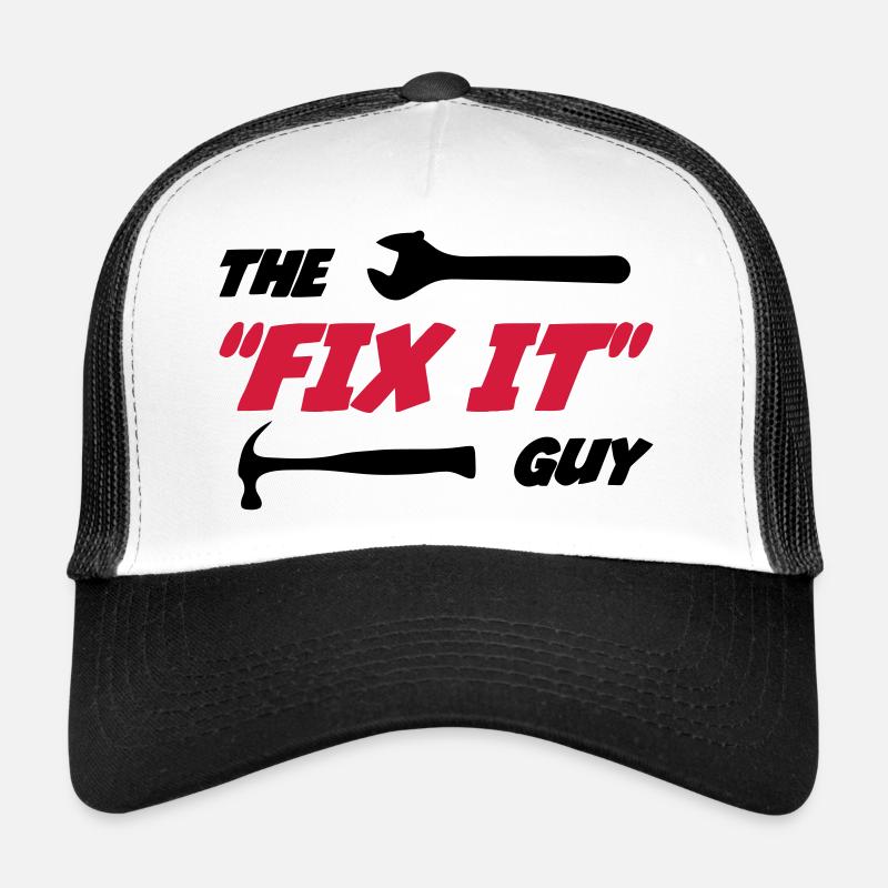 Der "Fix it" Guy 🔨 - Trucker Cap - Weiß/Schwarz