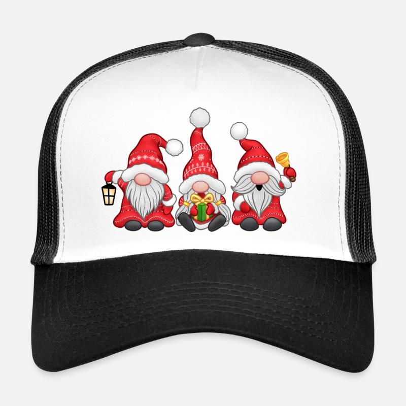 Festive Gnomes - Trucker Cap - white/black