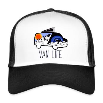 VAN LIFE VANLIFER NOMADS - Trucker Cap - white/black - Front