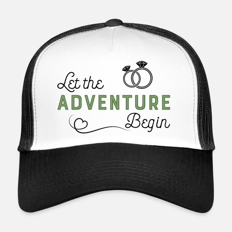 Hochzeit - Trucker Cap - Weiß/Schwarz