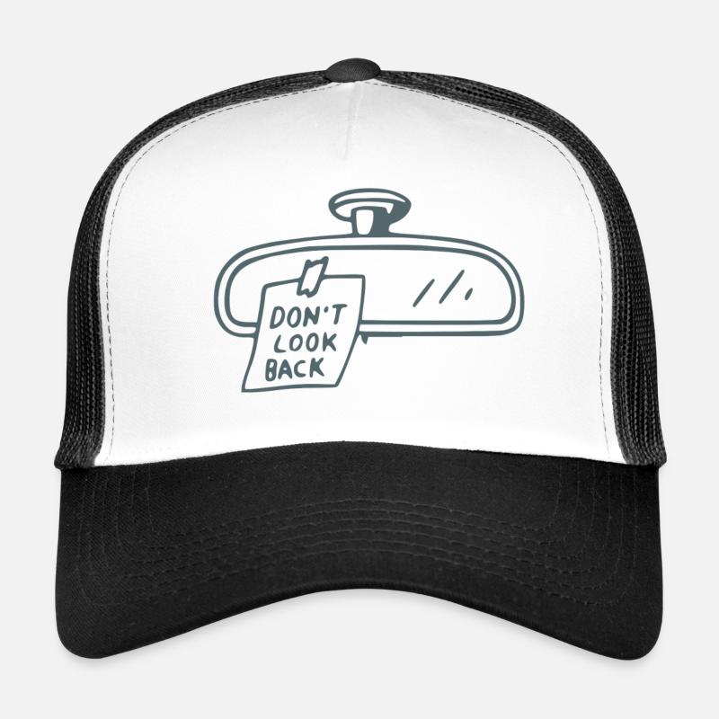 Miroir de voiture rebelle Note Design - Casquette trucker  - blanc/noir