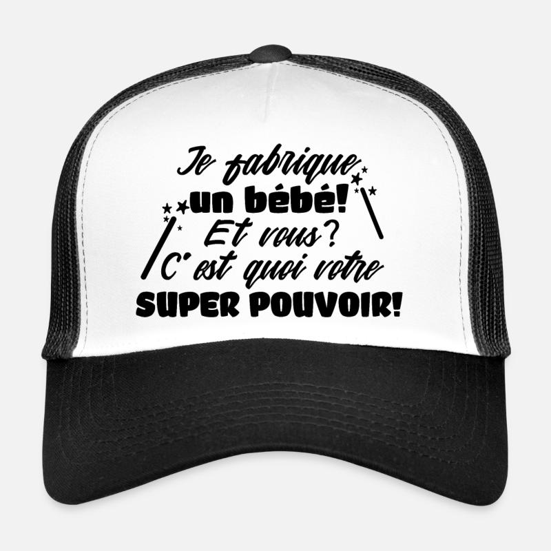 Future maman. Future mère. Je fabrique un bébé... Casquette trucker 
