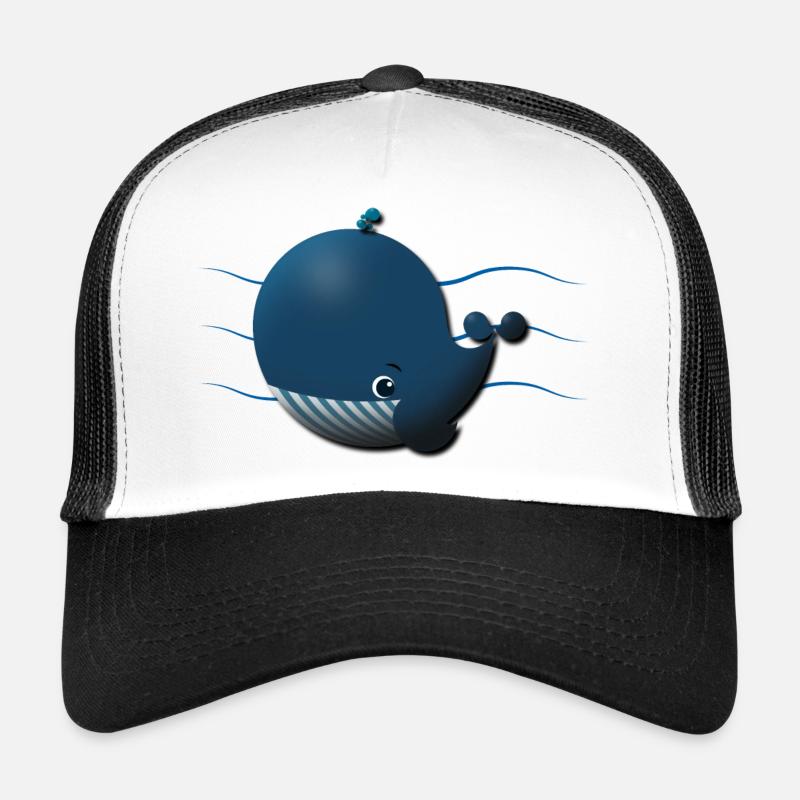Wal - Trucker Cap - Weiß/Schwarz