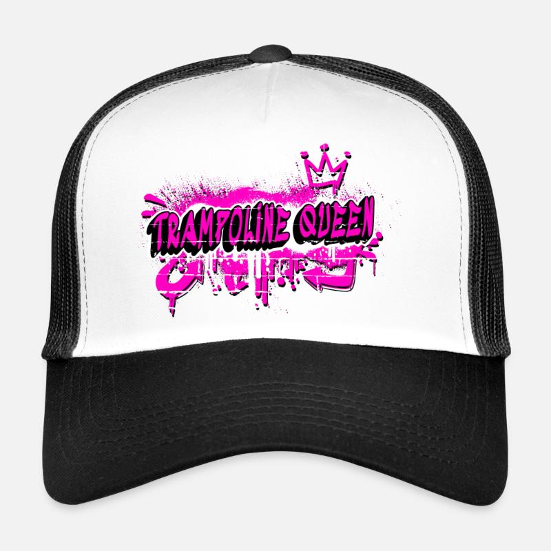 Trampoline Graffiti Queen Design - Trucker Cap - Weiß/Schwarz