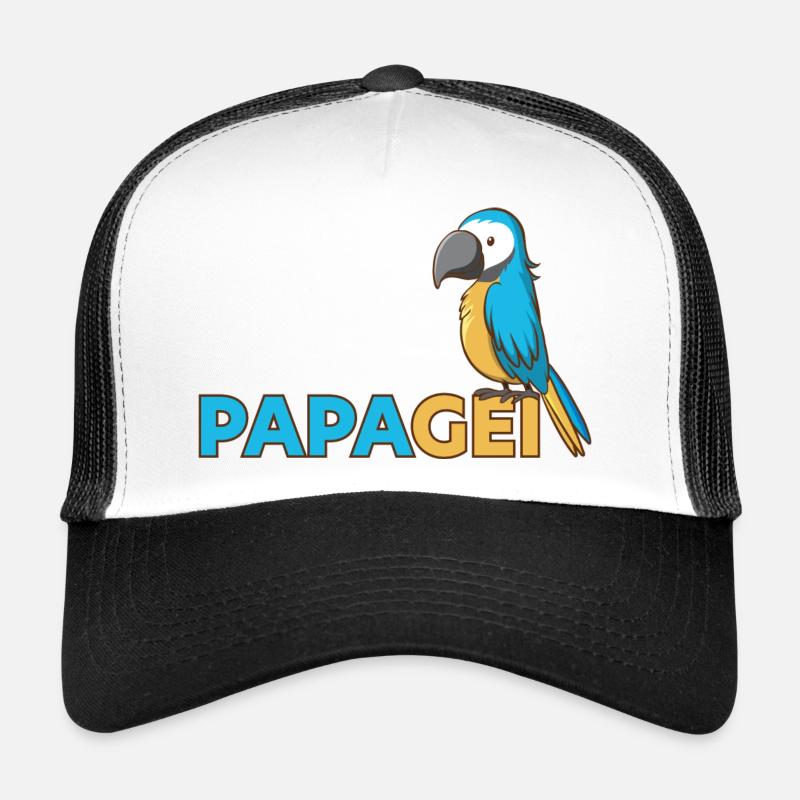 PAPAGEI - Trucker Cap - Weiß/Schwarz