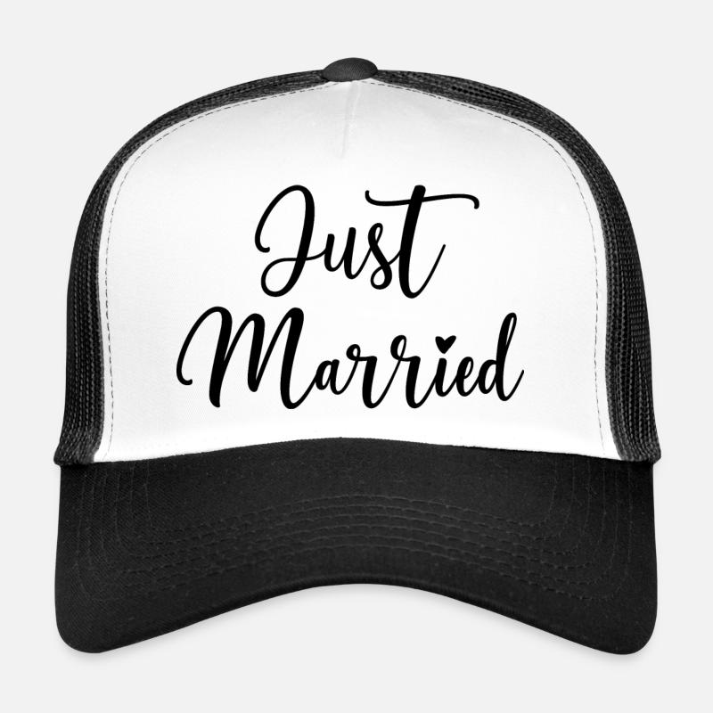 Idée cadeau Just Married Heart Casquette trucker 