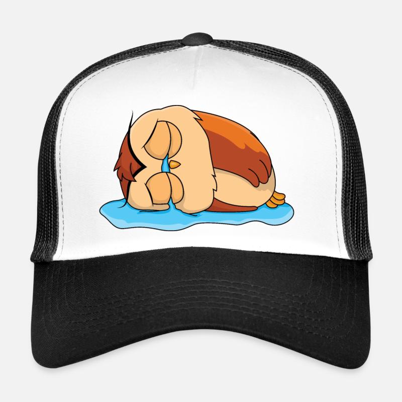 Trauriger Kauz - Trucker Cap - Weiß/Schwarz