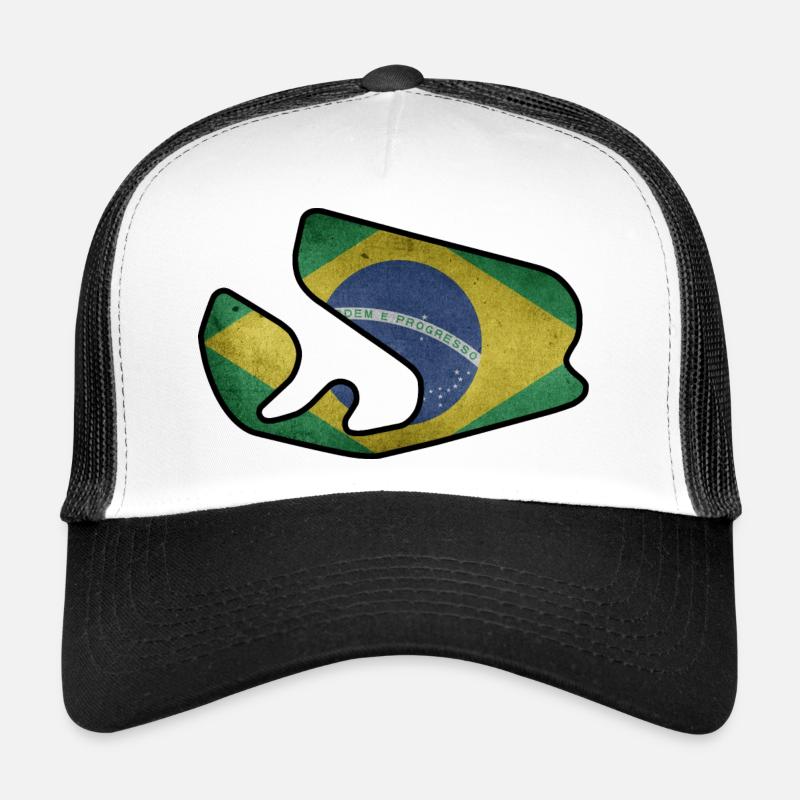 Circuit du Brésil avec drapeau Casquette trucker 