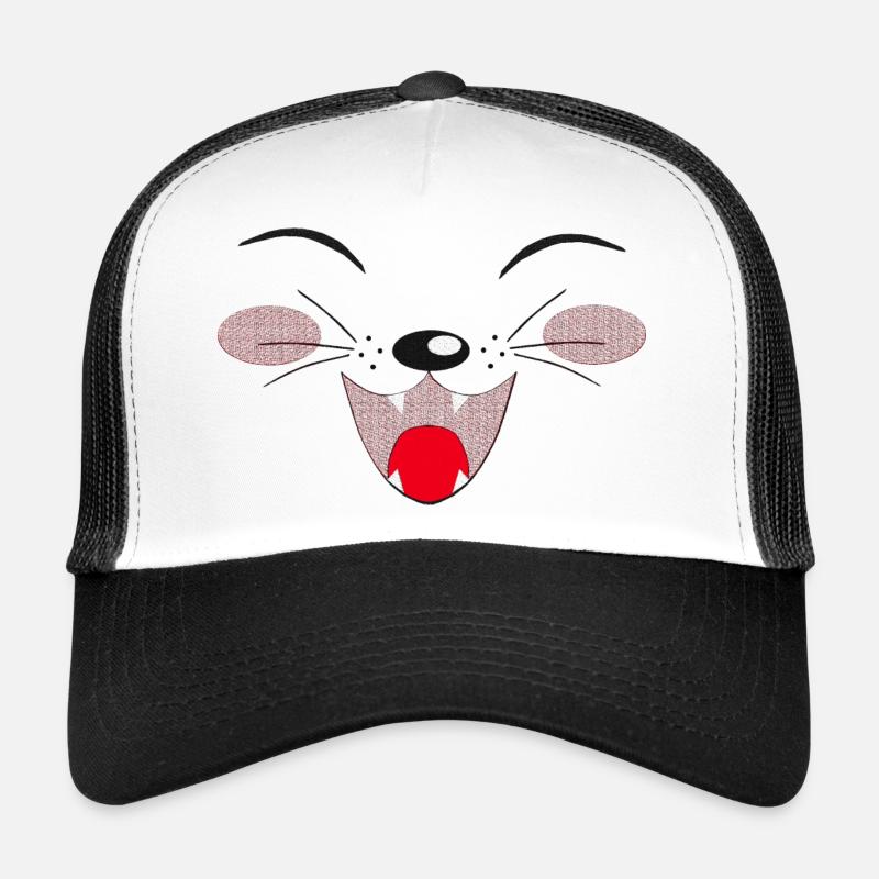 lachendes katzengesicht, lustige Tees Trucker Cap
