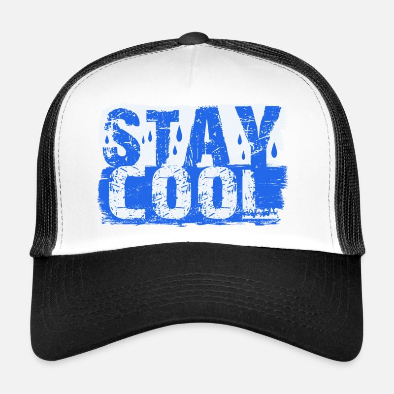 Stay cool - Trucker Cap - Weiß/Schwarz