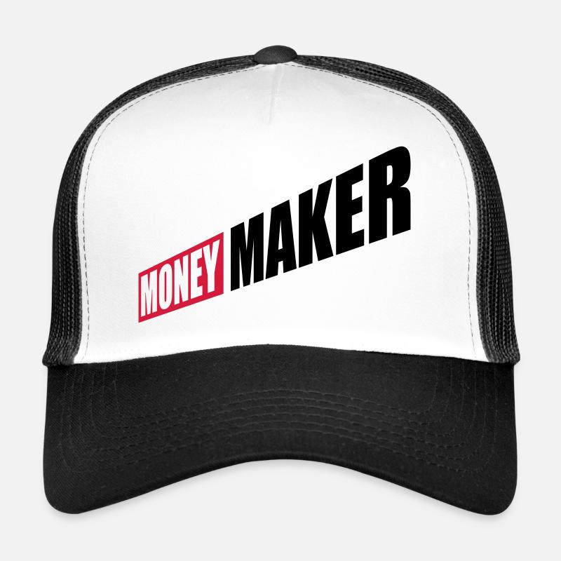 Unternehmer Money Maker Logo - Trucker Cap - Weiß/Schwarz