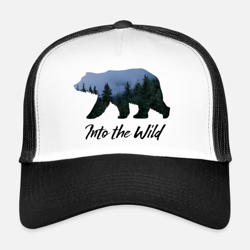 Into the wild - Trucker Cap - Weiß/Schwarz