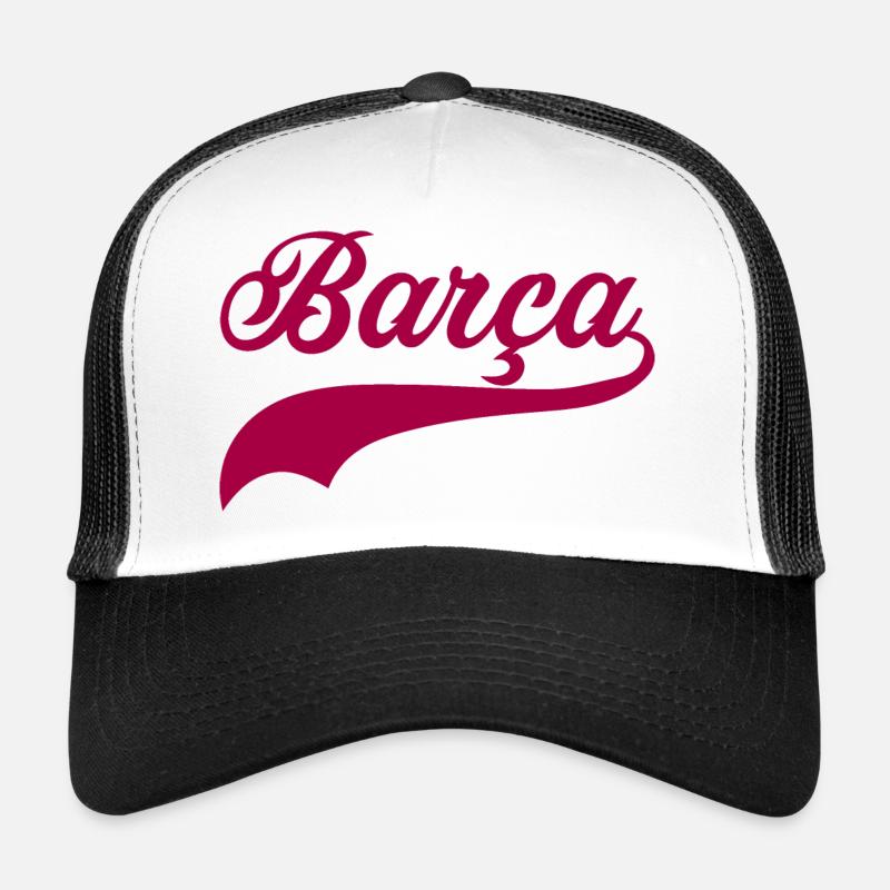 barca swoosh - Trucker Cap - Weiß/Schwarz