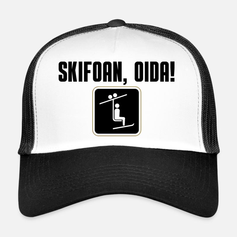 Skifoan, Oida - Trucker Cap - Weiß/Schwarz