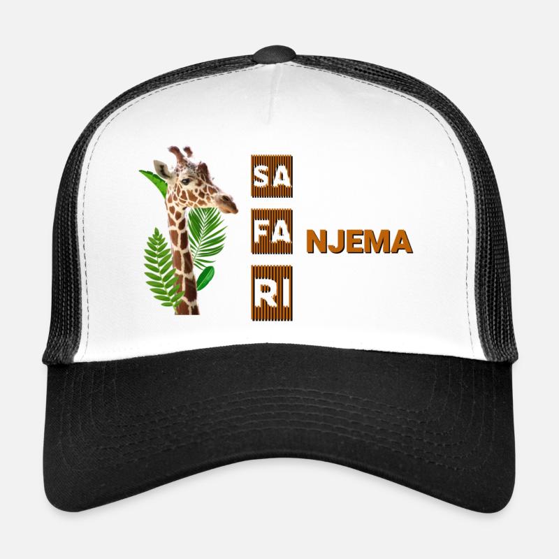 SA FA RI NJEMA - Casquette trucker  - blanc/noir