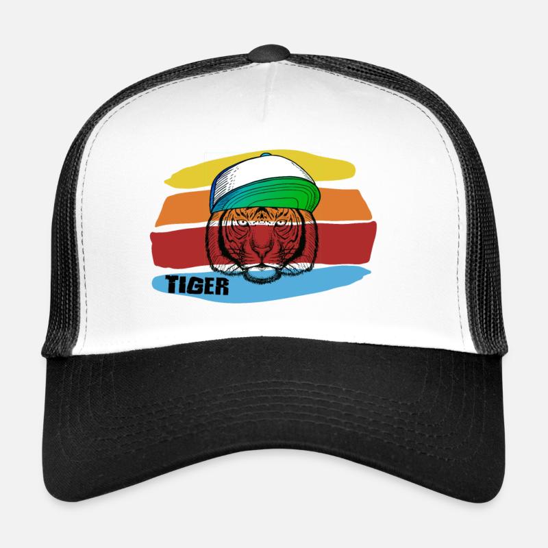 Tiger - Trucker Cap - Weiß/Schwarz