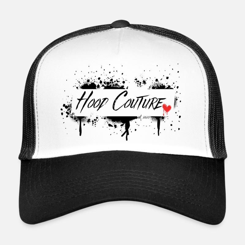 Hood Couture <3 est 2023 - Trucker Cap - Weiß/Schwarz