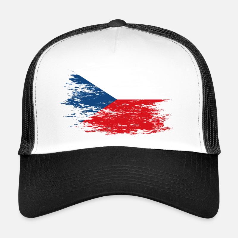 Drapeau de la République tchèque utilisé Casquette trucker 