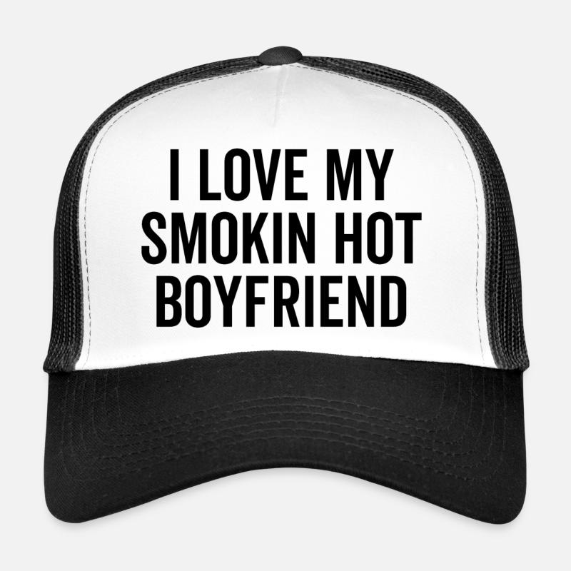 J’aime mon petit ami chaud Smokin Casquette trucker 