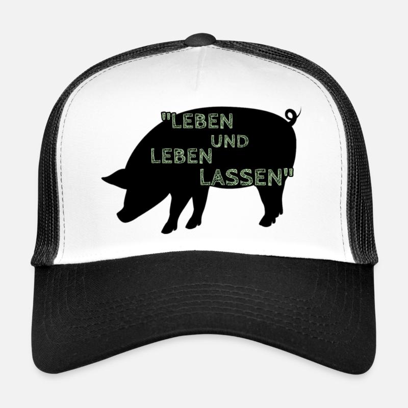 Leben und Leben lassen - Trucker Cap - Weiß/Schwarz