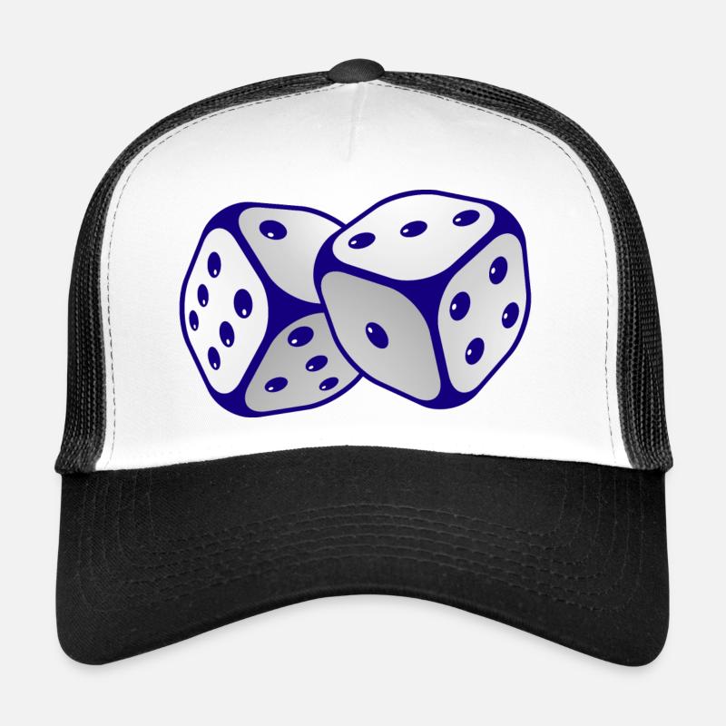 boardgame chess backgammon game night - Trucker Cap - Weiß/Schwarz