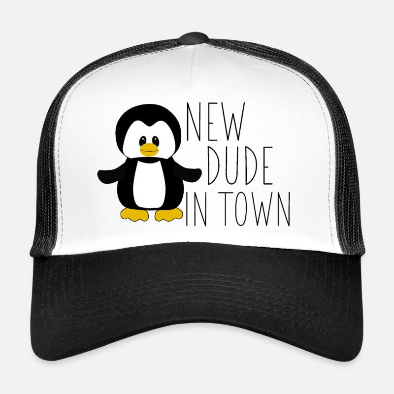 New Dude in Town - Trucker Cap - Weiß/Schwarz