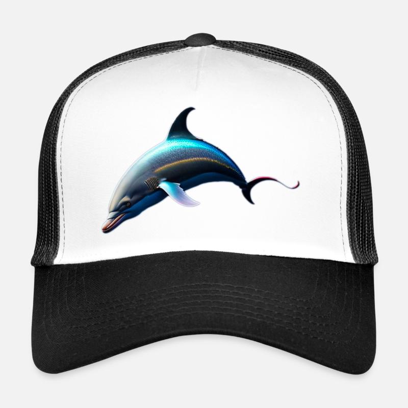 Dauphin - Casquette trucker  - blanc/noir