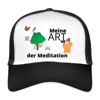Meine Art der Meditation - Frau Fotografie Natur - Trucker Cap - Weiß/Schwarz - Vorne