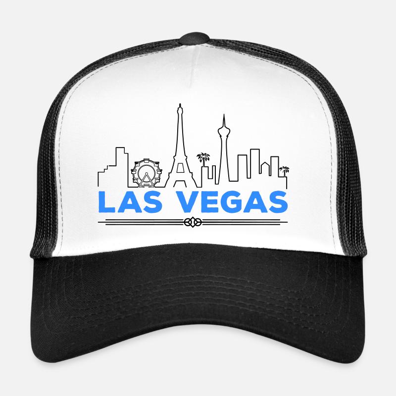 las vegas silhouette - Trucker Cap - Weiß/Schwarz