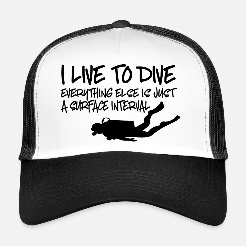 Tauchen - Trucker Cap - Weiß/Schwarz