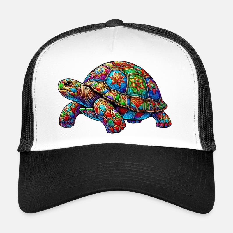 Schildkröte - Trucker Cap - Weiß/Schwarz
