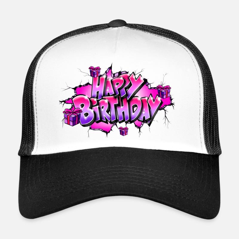 GRAFFITI HAPPY BIRTHDAY Casquette trucker 
