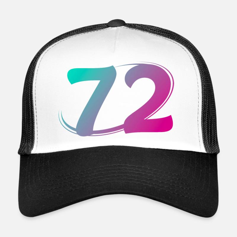 Numéro 71 multicolore Casquette trucker 