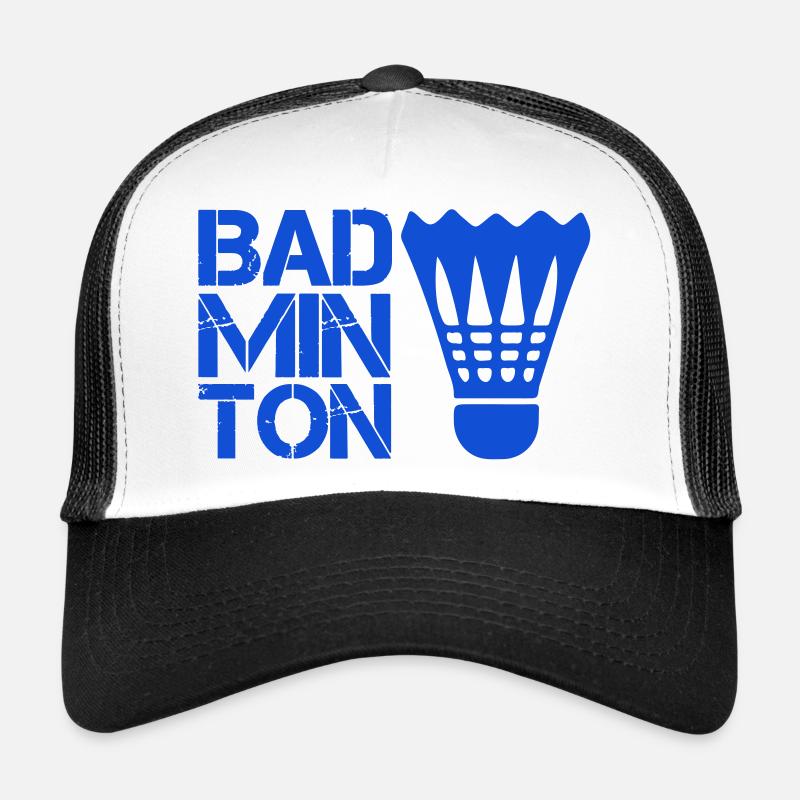 federball Badminton - Trucker Cap - Weiß/Schwarz