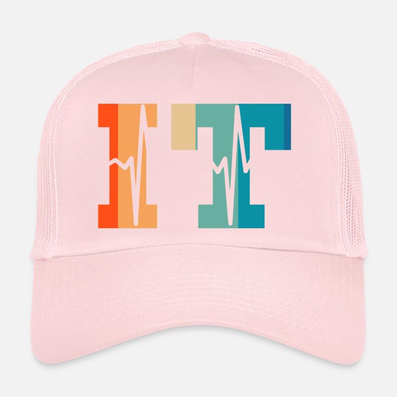 Battement de cœur rétro information technology Casquette trucker 
