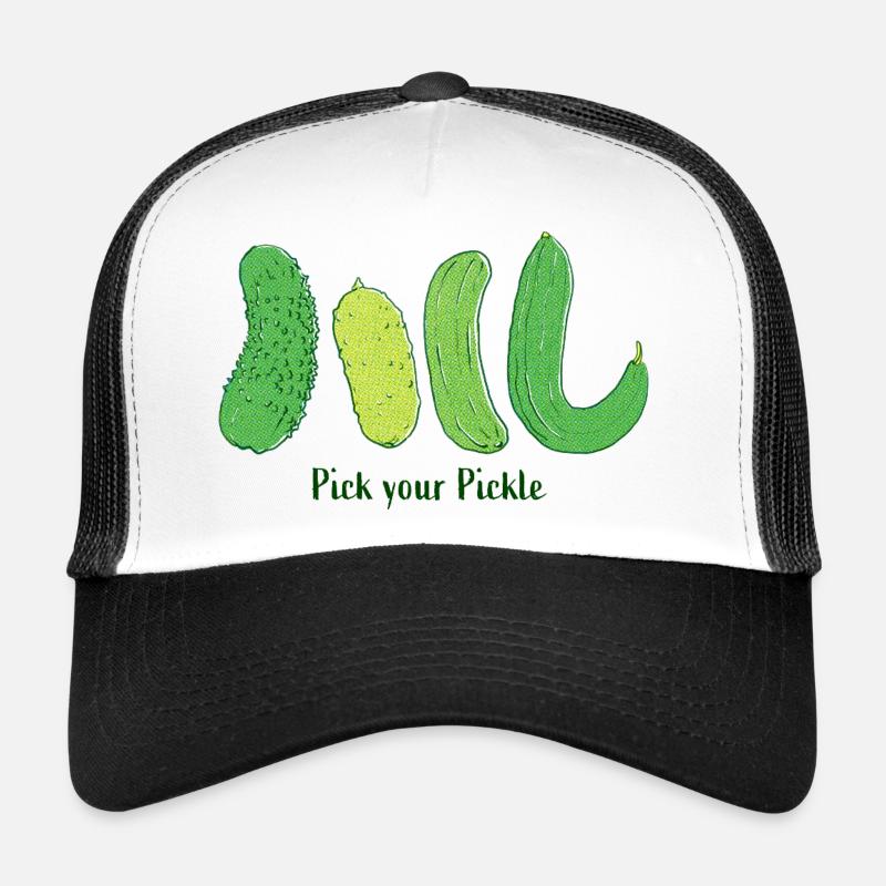Choisissez votre cornichon : Art du concombre vert Casquette trucker 