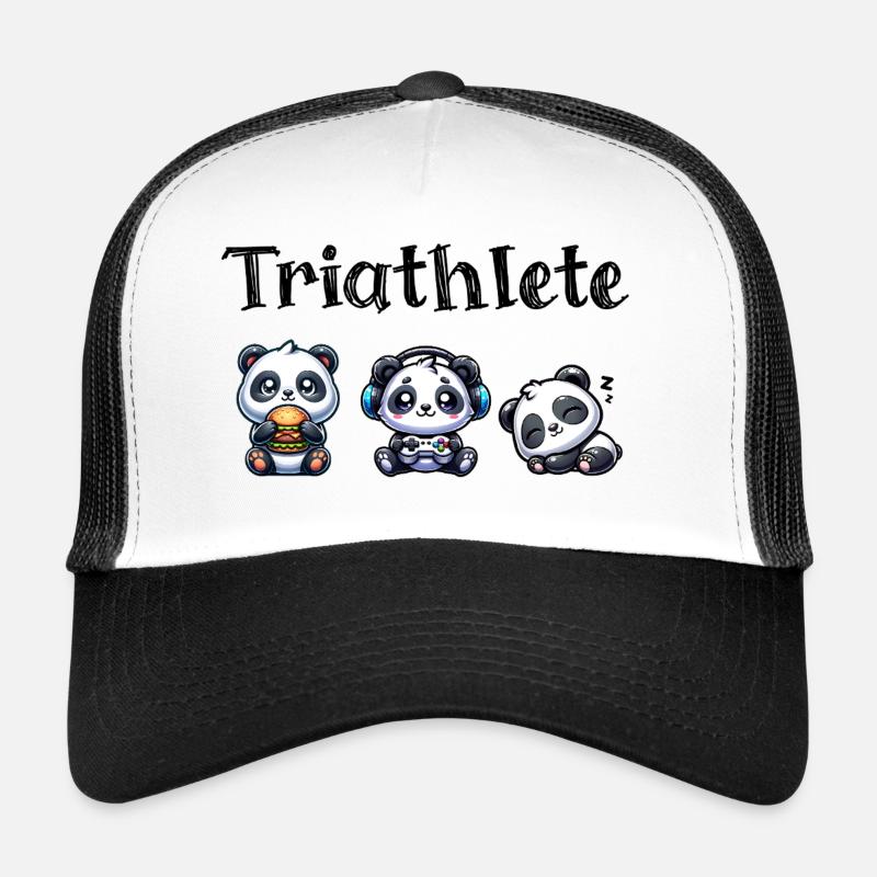 Triathlete Panda - Trucker Cap - white/black