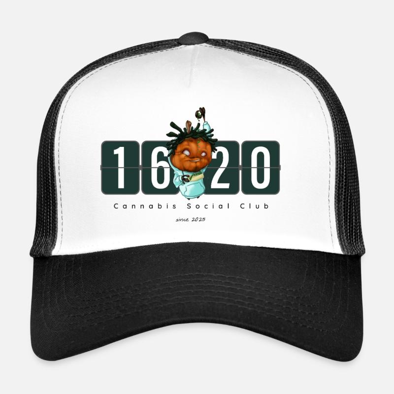 1620 Logo standard - Trucker Cap - Weiß/Schwarz