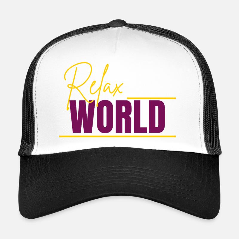 Relax world - Trucker Cap - white/black