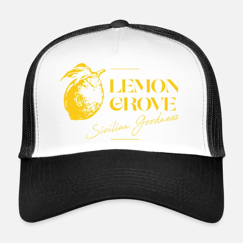 Sicilian Lemon Grove Illustration Trucker Cap
