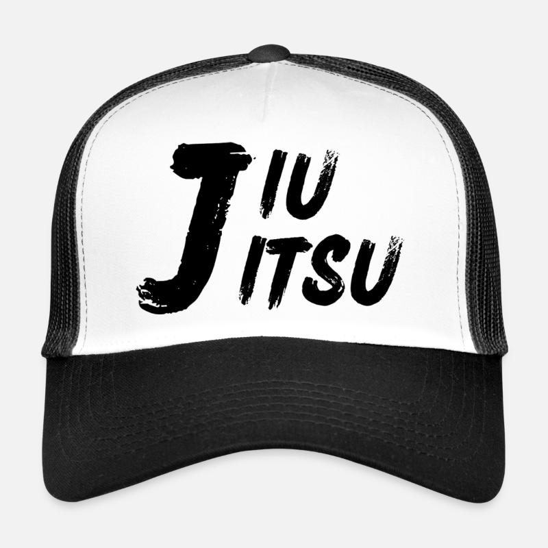 Jiu Jitsu – Minimalistisches Design Schwarz Trucker Cap