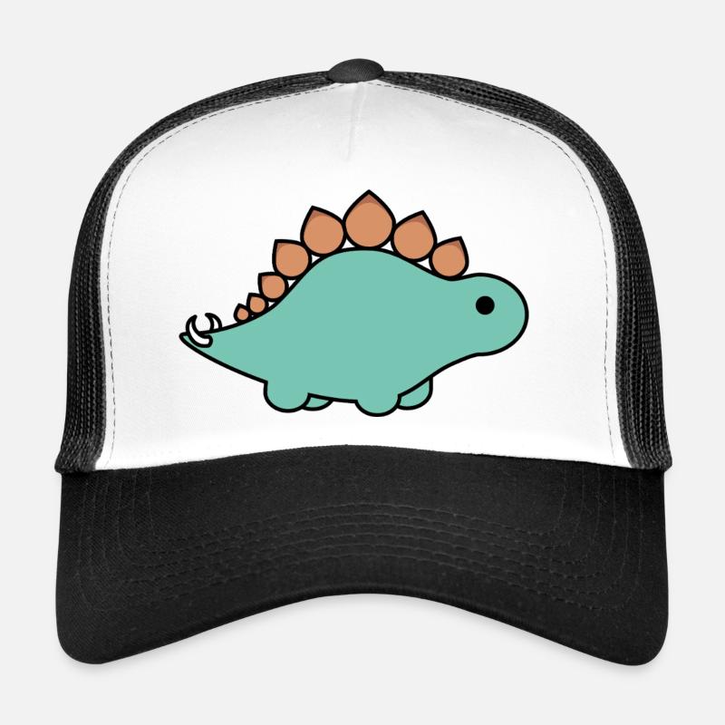 Dessin animé de stégosaure turquoise Casquette trucker 
