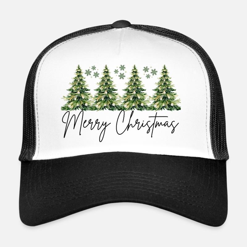 Design de Noël élégant - Casquette trucker  - blanc/noir