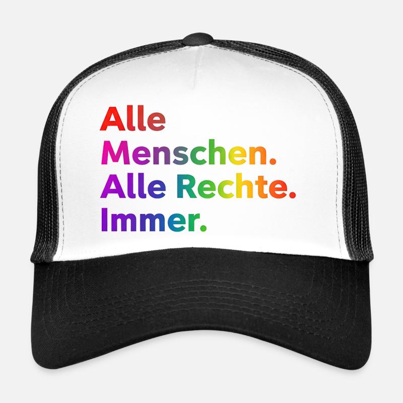 All People All Rights Always Statement Trucker Cap