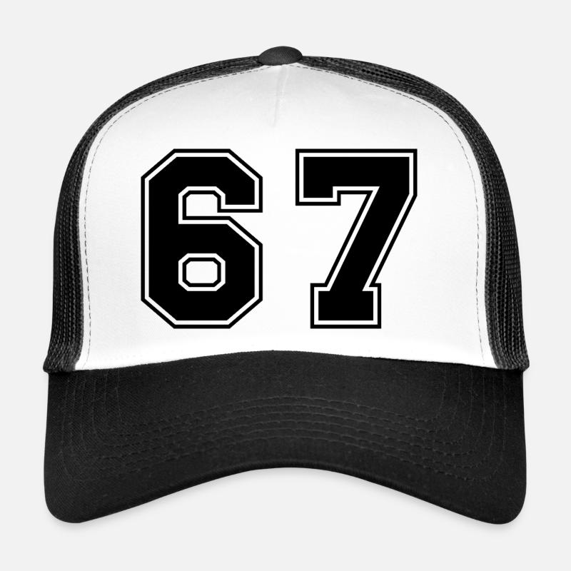 67 Numéro Drôle 6 7 Six Sept Mème Casquette trucker 