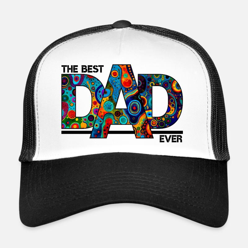Le meilleur papa de tous les temps - Typographie colorée et audacieuse Casquette trucker 