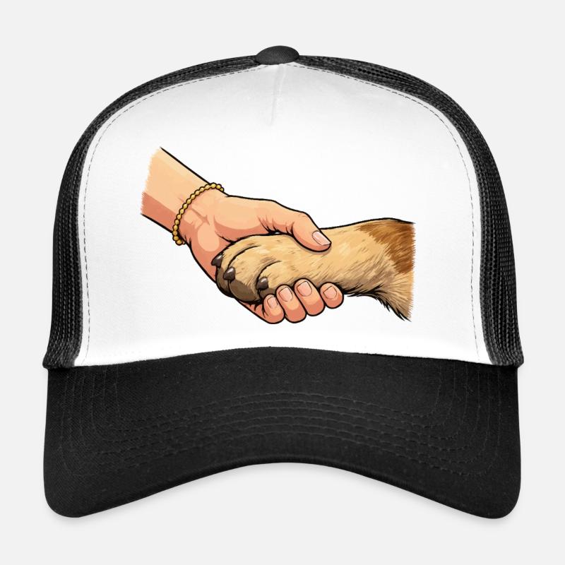 Paw-friendly handshake Trucker Cap