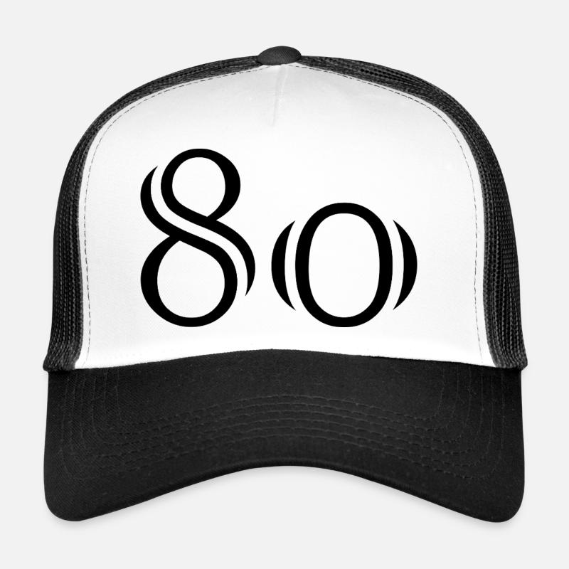 80. 80 ANS. 80e ANNIVERSAIRE. ANNIVERSAIRE 80 ANS. Casquette trucker 